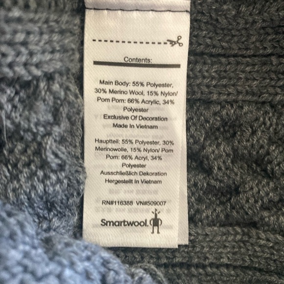 Smartwool Lodge Girl Beanie Hat NWT Merino Wool Blend  in Heather Gray main image 4
